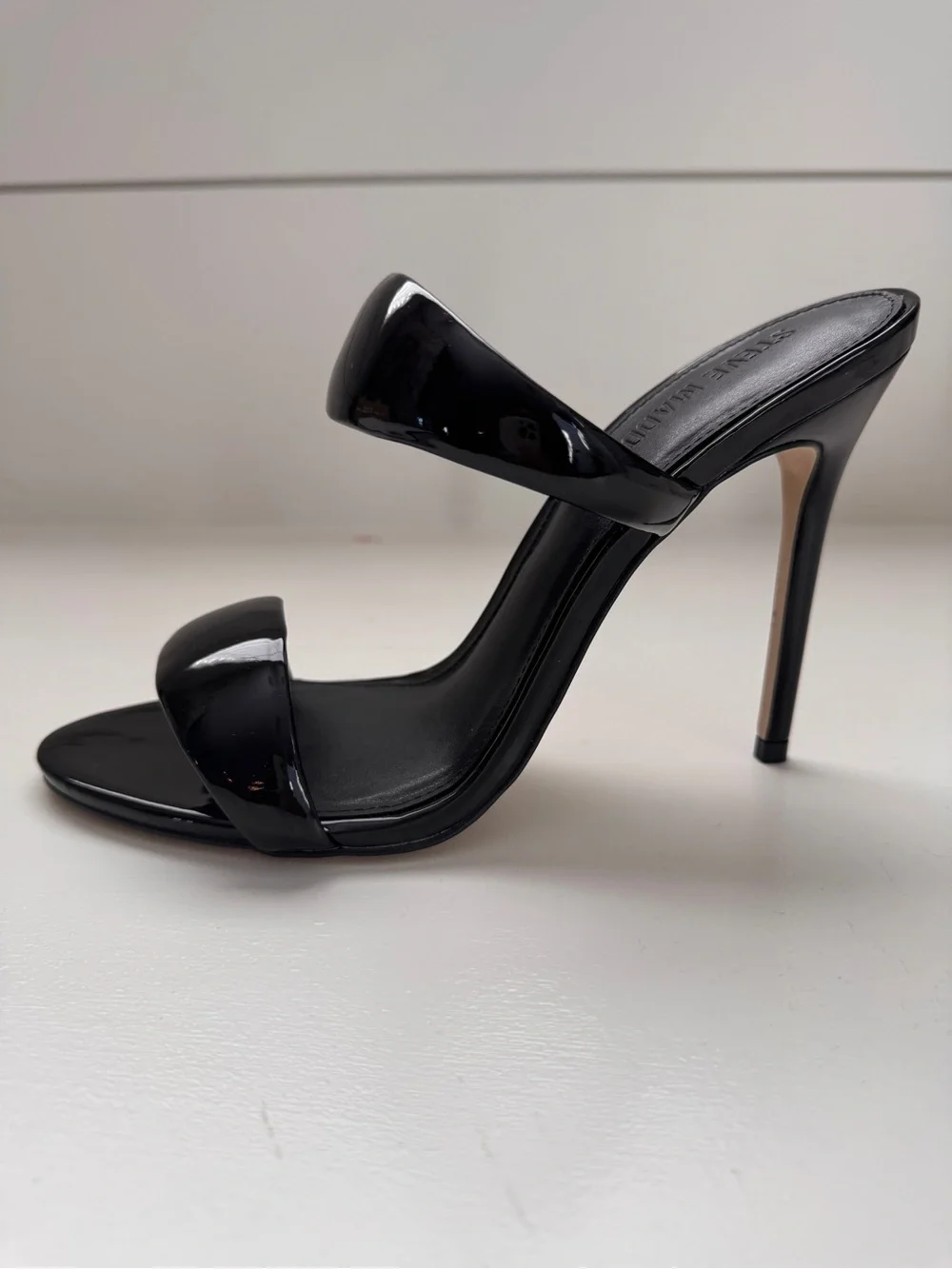 Steve Madden Saturn Black Patent Stiletto Heels